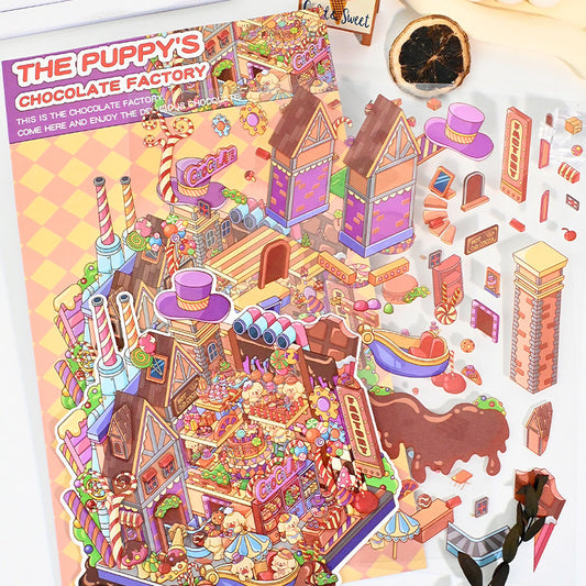 Senyou DIY 3D Scenes Stickers Large version 5.0 Cute Miniature Scene Sticker #298