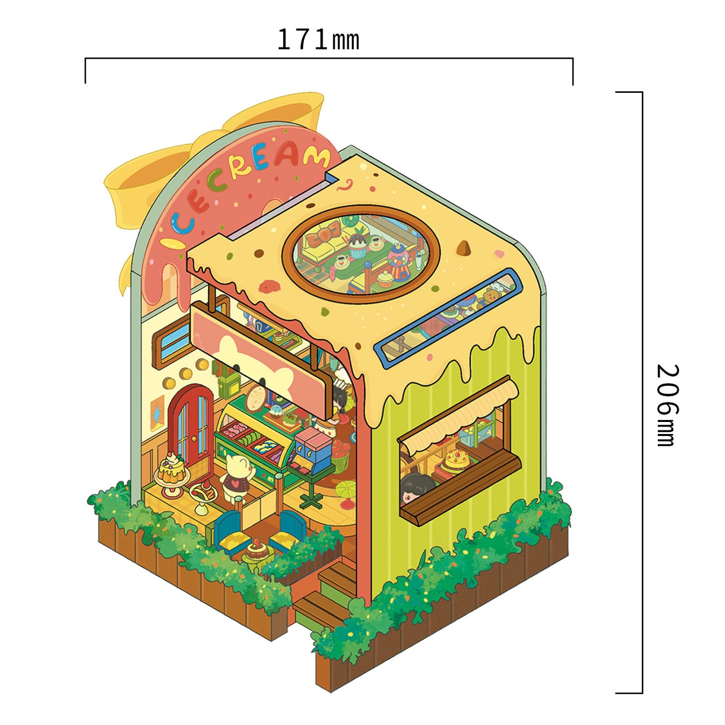 Senyou DIY 3D Scenes Stickers Large Version 19.0 Dessert House Flip Series #267