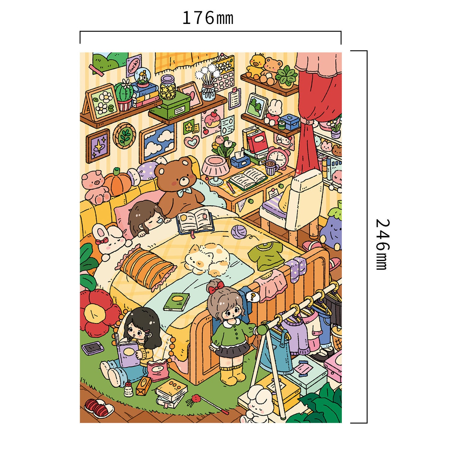 Senyou DIY 3D Scenes Stickers Large Version 20.0 Bedroom & Kitchen Series Cute DIY Scene Stickers #303