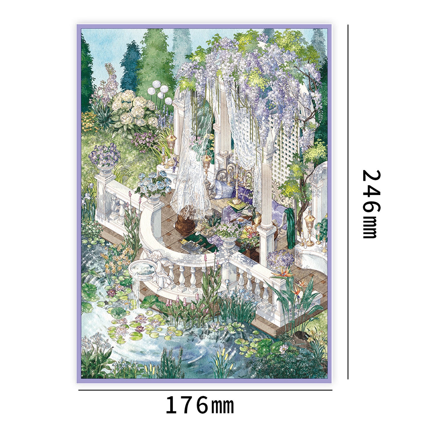 Senyou DIY 3D Scenes Stickers Large version 39.0 Wisteria Courtyard Orchid Creek #289