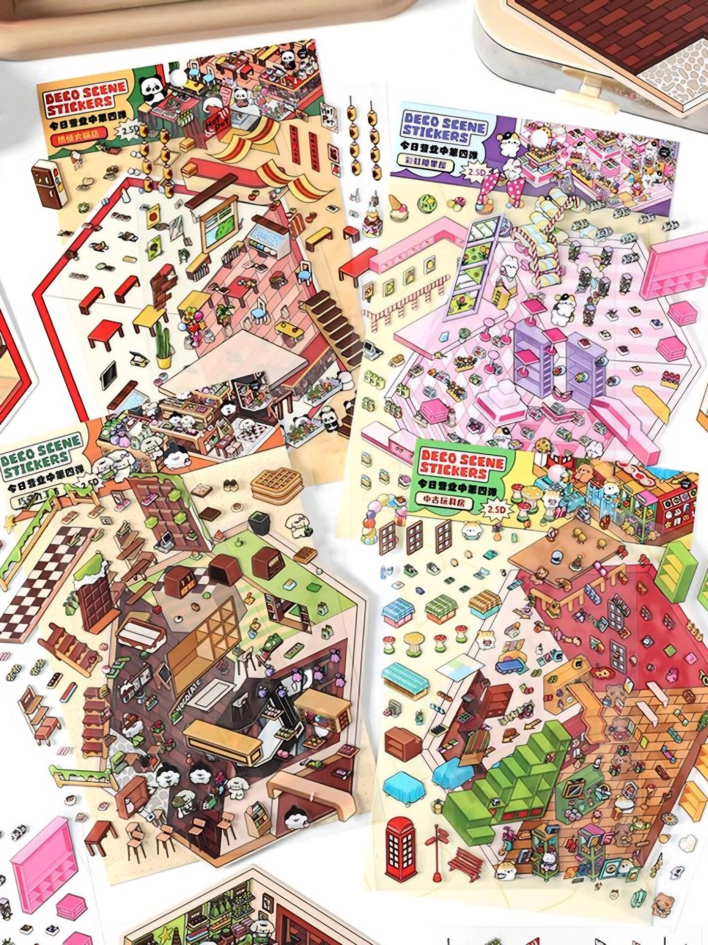 Infeelme's fourth play of DIY 3D Scene Stickers in open today,4.0 Miniature Scene Stickers, Large Size#112