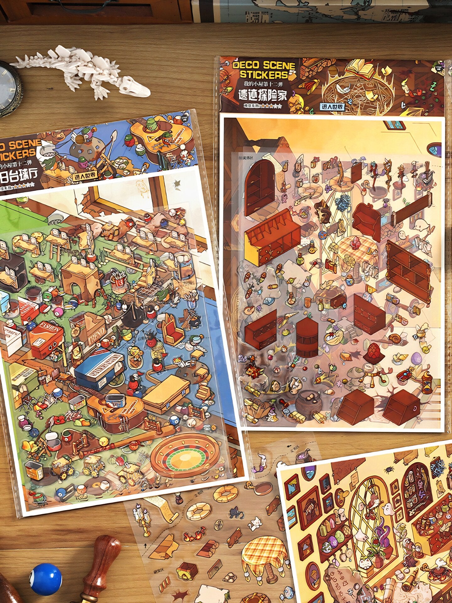 Infeelme's twelfth play of DIY 3D Scene Stickers in open today, my cabin large miniature scene decompression sticker#126