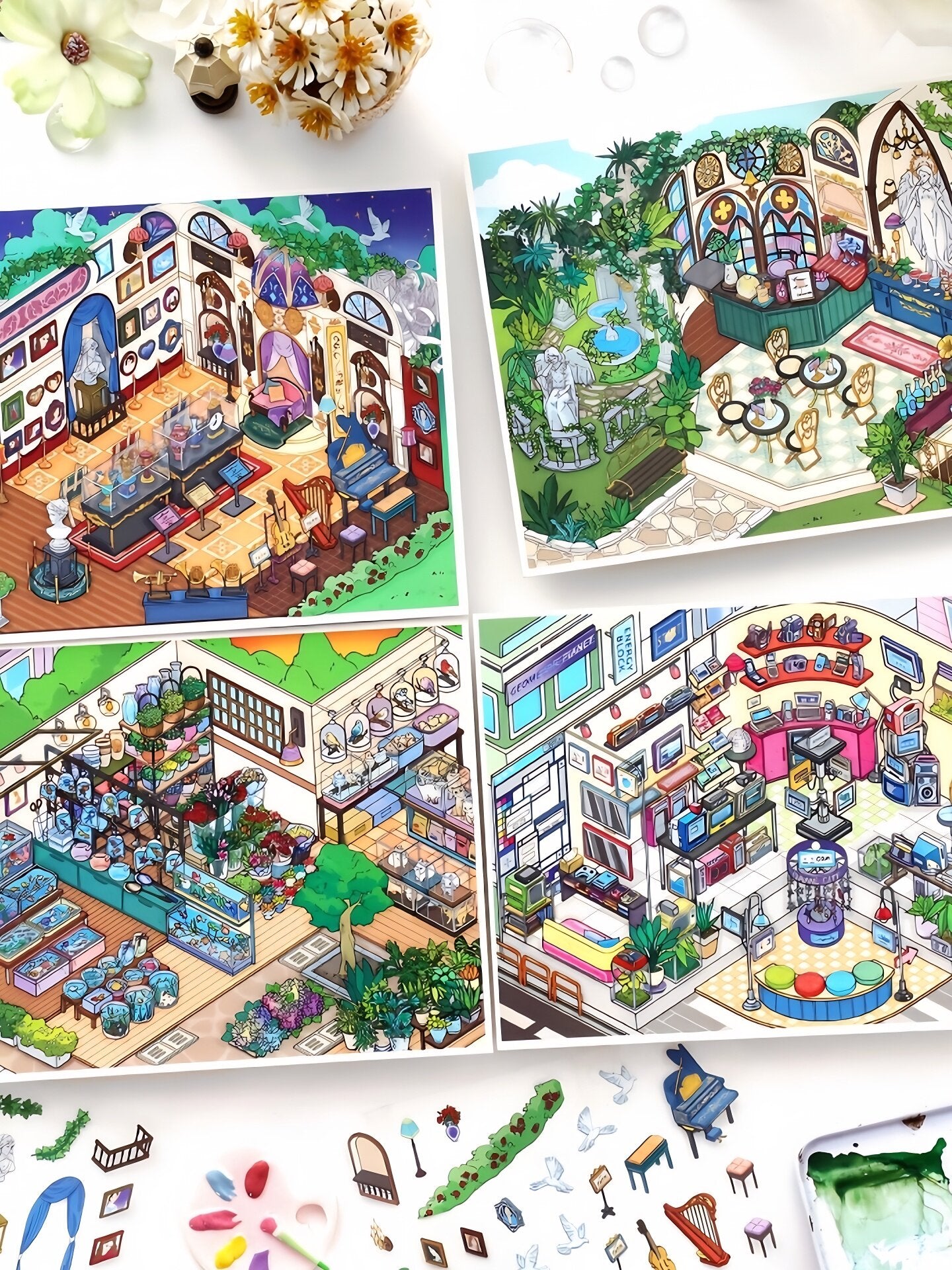 Infeelme's 28th play of DIY 3D Scene Stickers in open today, high difficulty 3D cabin miniature scene stickers#109