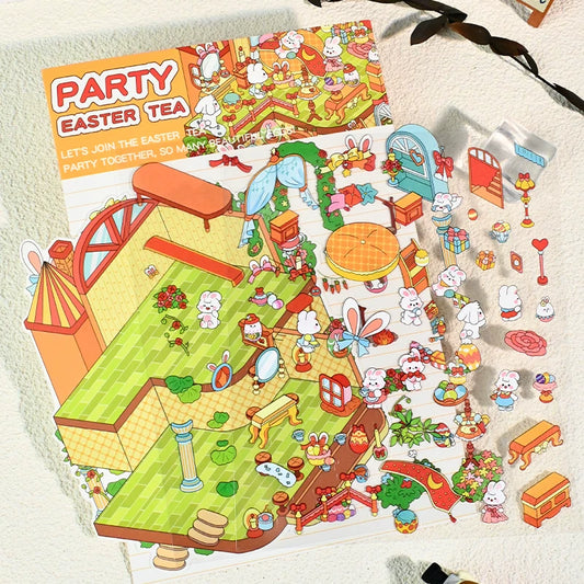 Senyou DIY 3D Scenes Stickers 10.0 Easter Series Miniature Scene #272