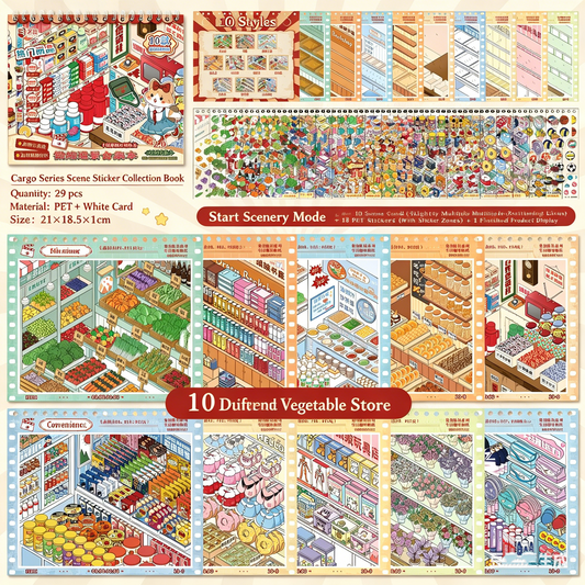 YiLan DIY 3D Scene Stickers 2.0 Start Stocking Series Miniature Scene Collection Book #327