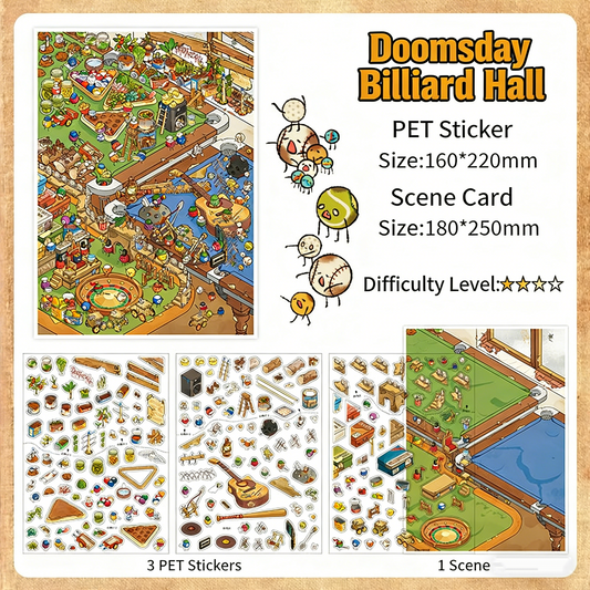 Infeelme's twelfth play of DIY 3D Scene Stickers in open today, my cabin large miniature scene decompression sticker#126