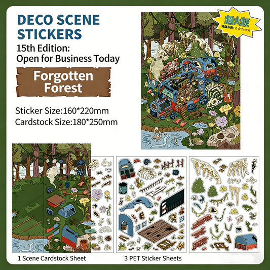 Infeelme's 15th play of DIY 3D Scene Stickers in open today, Landscaping Sticker Forgotten Forest Miniature Scene Sticker #123