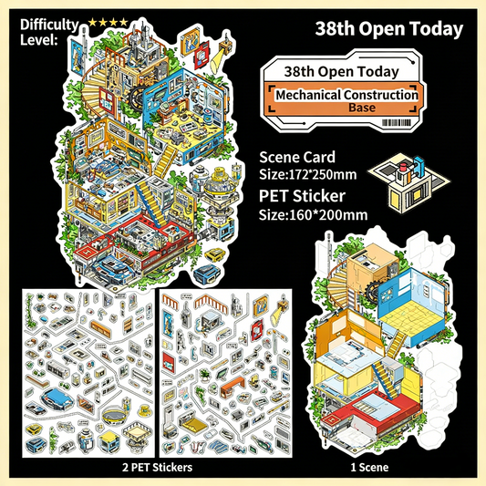 Infeelme's 38th play of DIY 3D Scene Stickers in open today, My Cabin Scene Miniature Landscaping Sticker Large#129