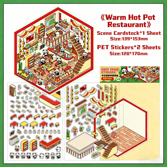 Infeelme's fourth play of DIY 3D Scene Stickers in open today,4.0 Miniature Scene Stickers, Large Size#112