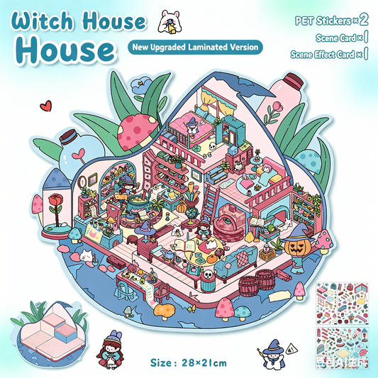 YiLan DIY 3D Scene Stickers 46.0 Extra large cute burger shack #225