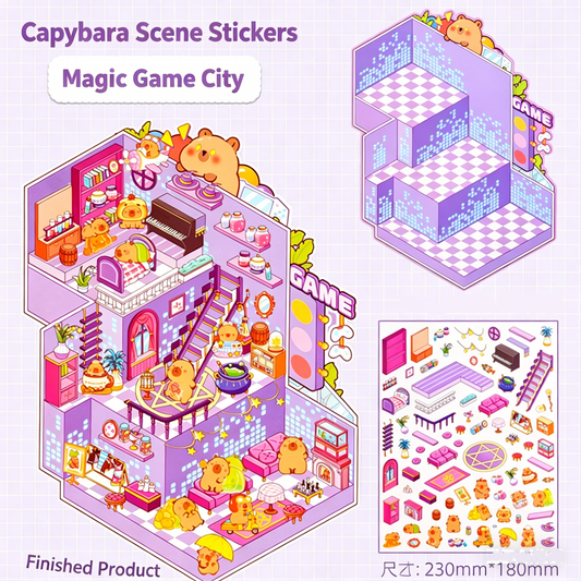 Capybara DIY 3D Scene Stickers Free Crop DIY Handmade #257