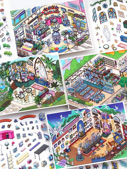 Infeelme's 28th play of DIY 3D Scene Stickers in open today, high difficulty 3D cabin miniature scene stickers#109