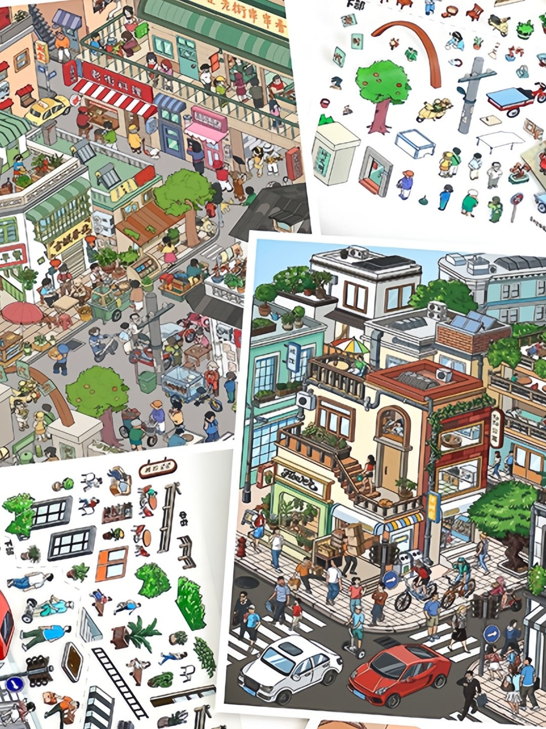 YiLan DIY 3D Scene Stickers 106.0 Special Oil Street View Stereo Cabin #229