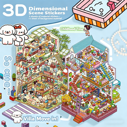 Senyou DIY 3D Scenes Stickers Extra Large Version 2.0 3D House Stickers #304