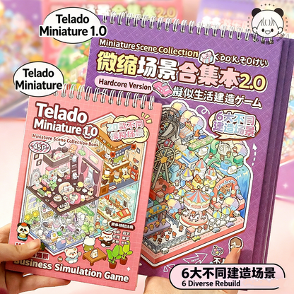 TELADO DIY 3D Scene Stickers collection book 2.0 landscaping sticker scene sticker hand account sticker 3D miniature cabin girl children's educational toy DIY hand account sticker decorative creative sticker#100