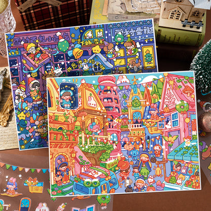 Junbei DIY 3D Scene Stickers 13.0 Christmas Season Series – Miniature Scenes #336