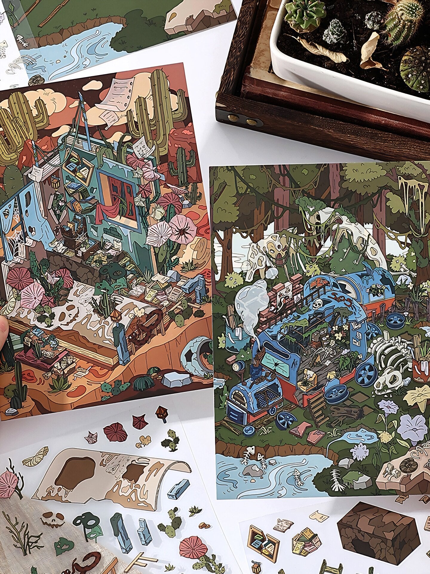 Infeelme's 15th play of DIY 3D Scene Stickers in open today, Landscaping Sticker Forgotten Forest Miniature Scene Sticker #123