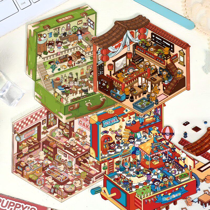 Senyou DIY 3D Scenes Stickers 4.0 My Cabin Sticker Miniature Scene #278