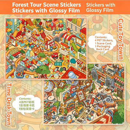 Senyou DIY 3D Scenes Stickers Large Version 36.0 building block town #273