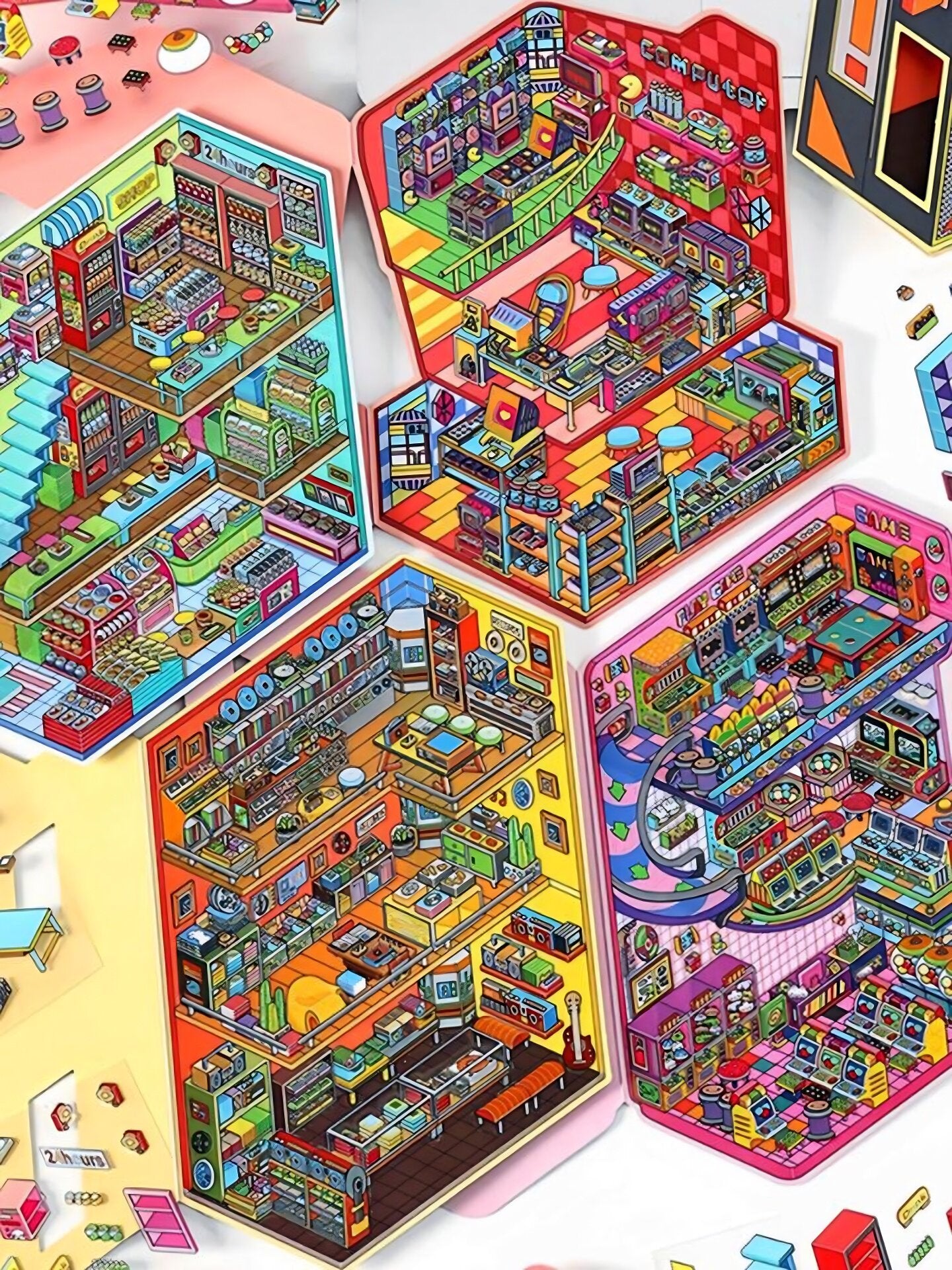 Infeelme's fourth play of DIY 3D Scene Stickers  in open today,4.0 Miniature Scene Stickers, Large Size#112