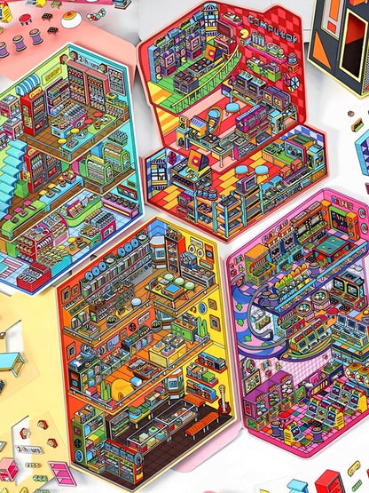Infeelme's fourth play of DIY 3D Scene Stickers  in open today,4.0 Miniature Scene Stickers, Large Size#112