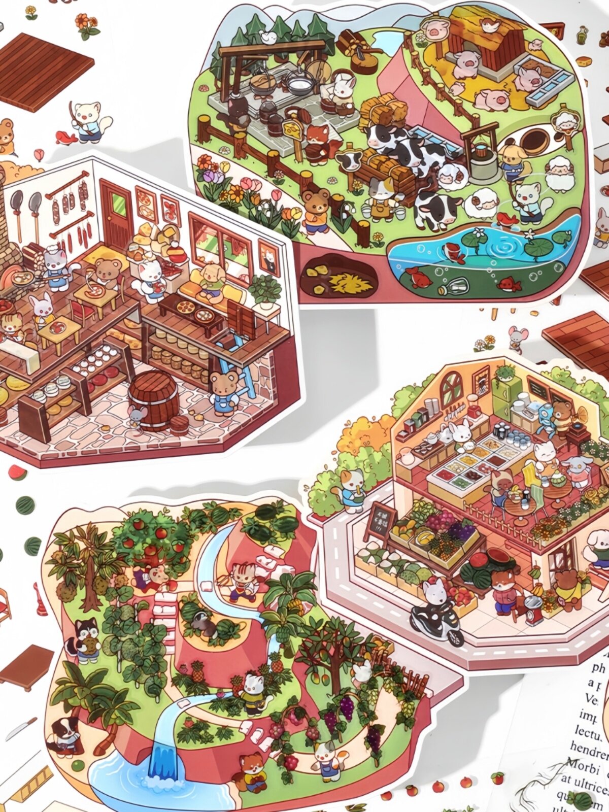 Infeelme's third play of DIY 3D Scene Stickers in open today, Landscaping Sticker 3.0 Miniature Scene Sticker Large#120