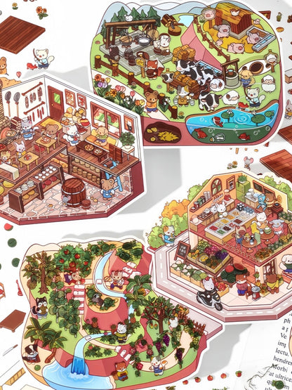 Infeelme's third play of DIY 3D Scene Stickers in open today, Landscaping Sticker 3.0 Miniature Scene Sticker Large#120