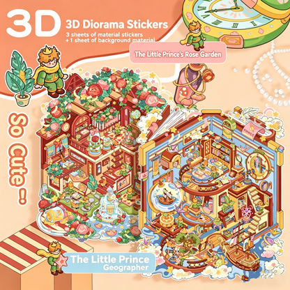 Senyou DIY 3D Scenes Stickers Large Version 12.0 The Little Prince Series Scene Stickers #301