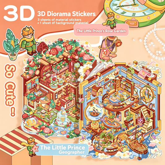 Senyou DIY 3D Scenes Stickers Large Version 12.0 The Little Prince Series Scene Stickers #301