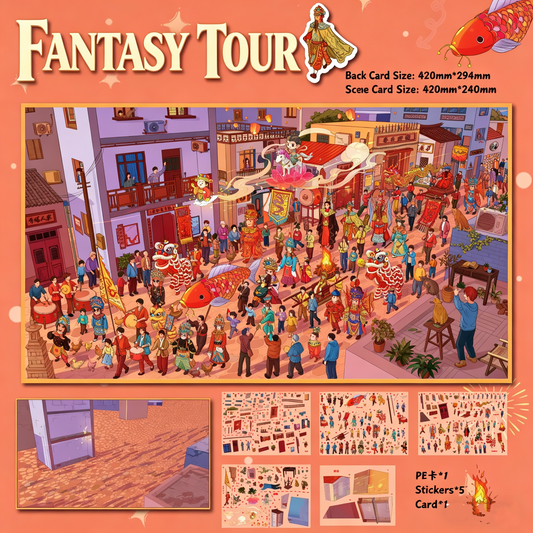 Senyou DIY 3D Scenes Stickers Ultra Large 6.0 Wandering Records #275