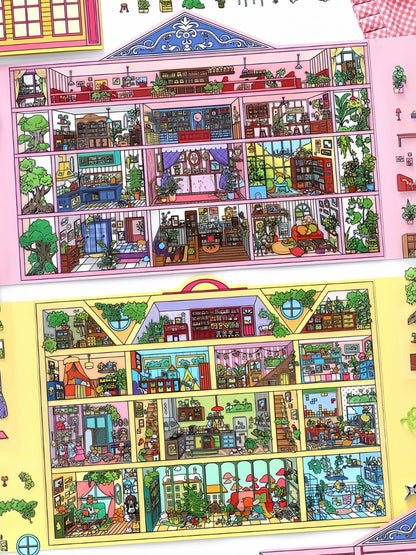Infeelme's 20th play of DIY 3D Scene Stickers in open today, landscaping sticker grid oversized version of high-difficulty scene stickers#143