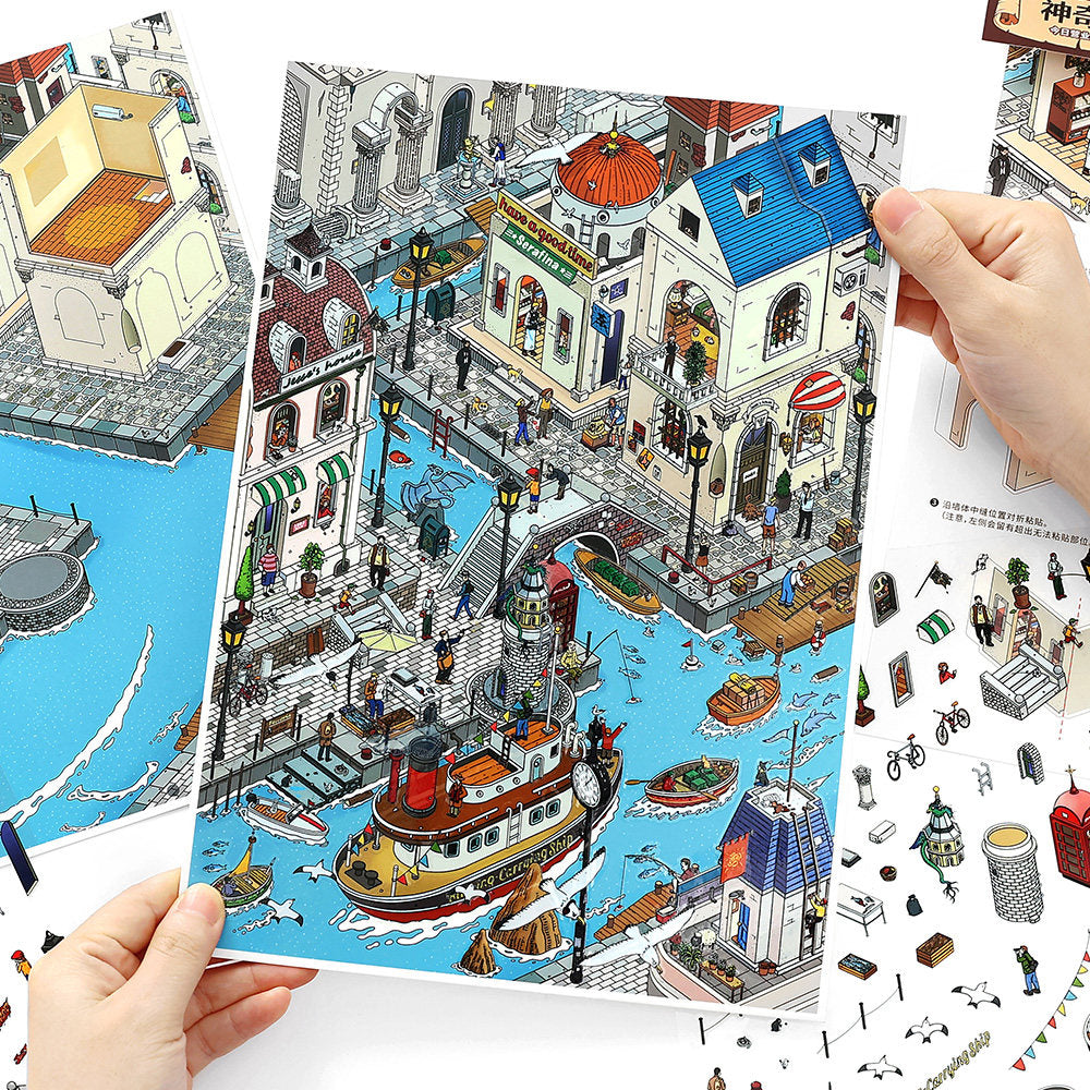 infeelme Magic Town | Large Advanced City Scene Adult Stress Relief Collage # 80