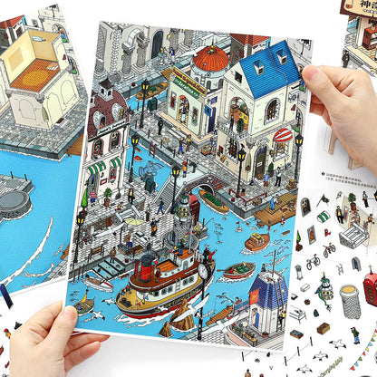 infeelme Magic Town | Large Advanced City Scene Adult Stress Relief Collage # 80