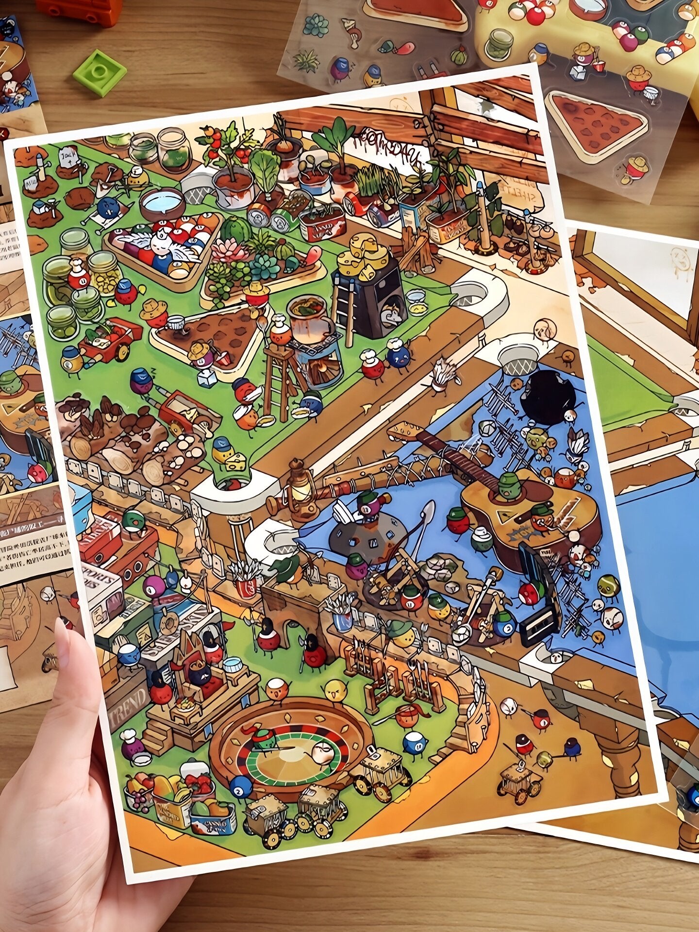 Infeelme's twelfth play of DIY 3D Scene Stickers in open today, my cabin large miniature scene decompression sticker#126