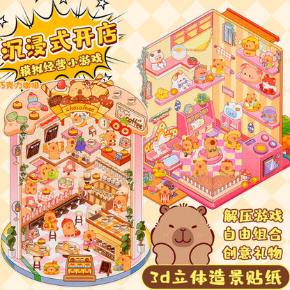 Capybara DIY 3D Scene Stickers Free Crop DIY Handmade #257