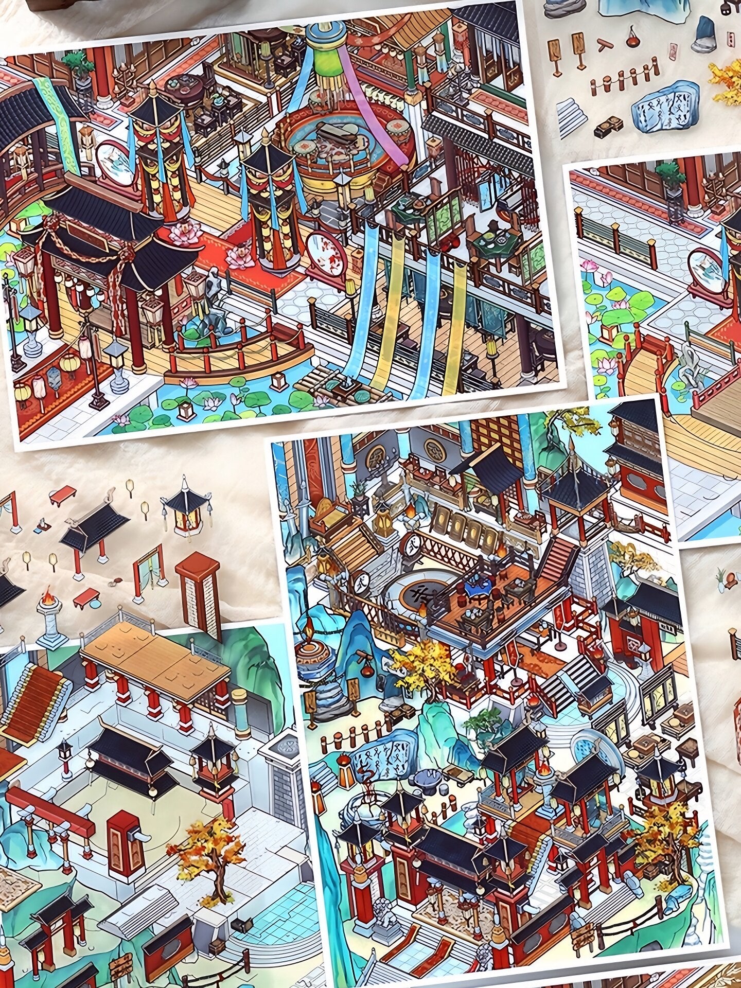 Infeelme's 34th play of DIY 3D Scene Stickers  in open today,34.0 Miniature Scene Stickers, Large Size#113