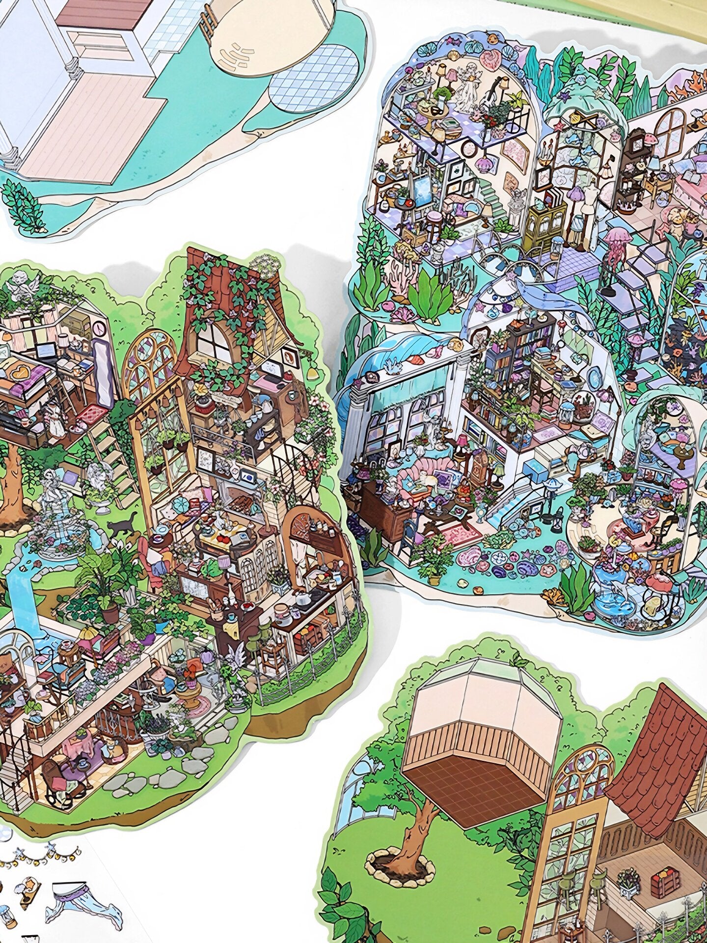 Infeelme's 5th  play of DIY 3D Scene Stickers in open today,  Landscaping Sticker Large Miniature Scene Street Sticker Extra Large Edition 5.0#135