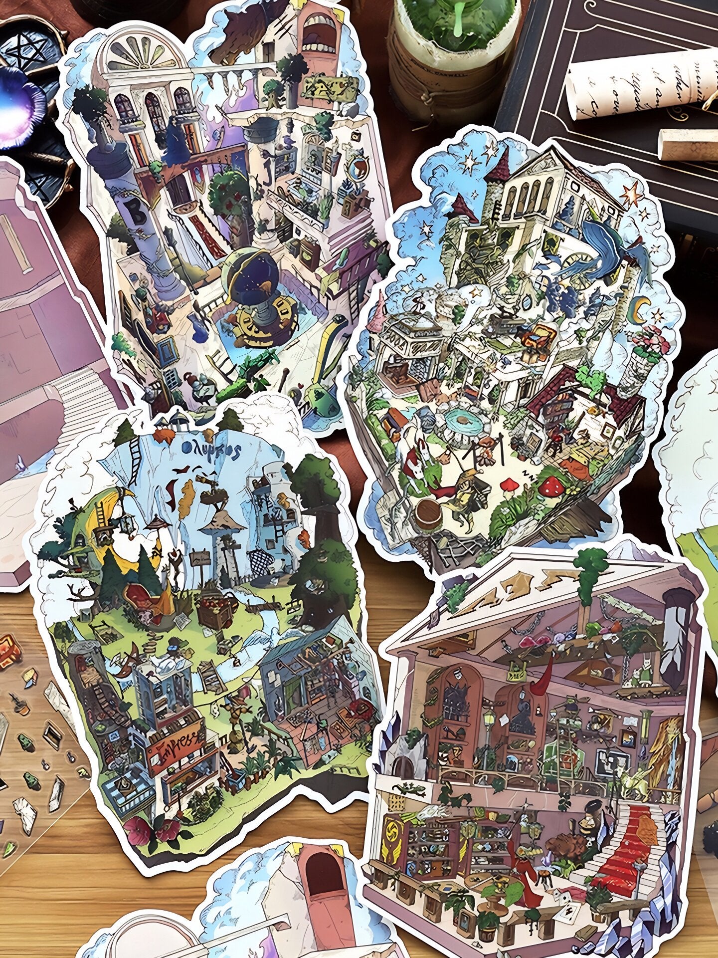 Infeelme's 14th play of DIY 3D Scene Stickers in open today, My Cabin Landscaping Sticker Large Miniature Scene Sticker 14.0 High Difficulty#150
