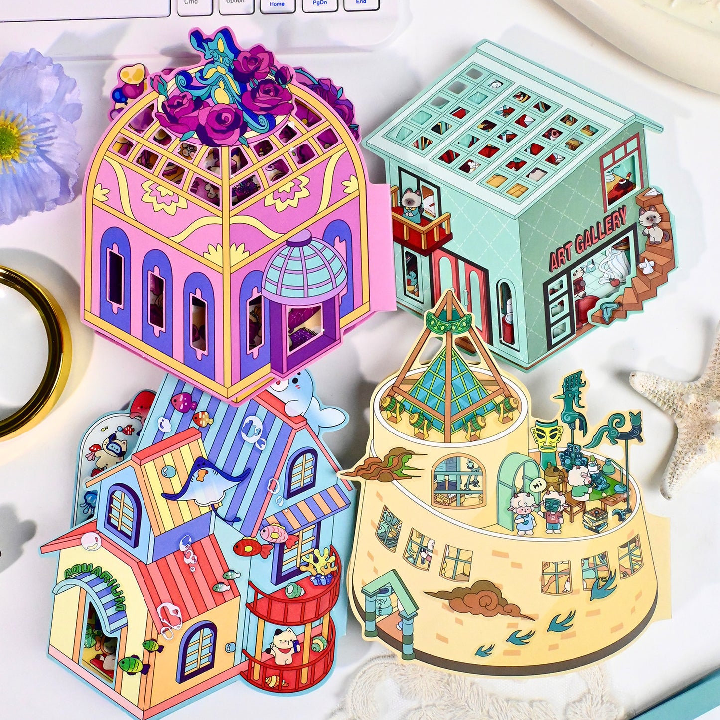 Senyou DIY 3D Scene Stickers 12.0 Art Museum Series Miniature Scene #264