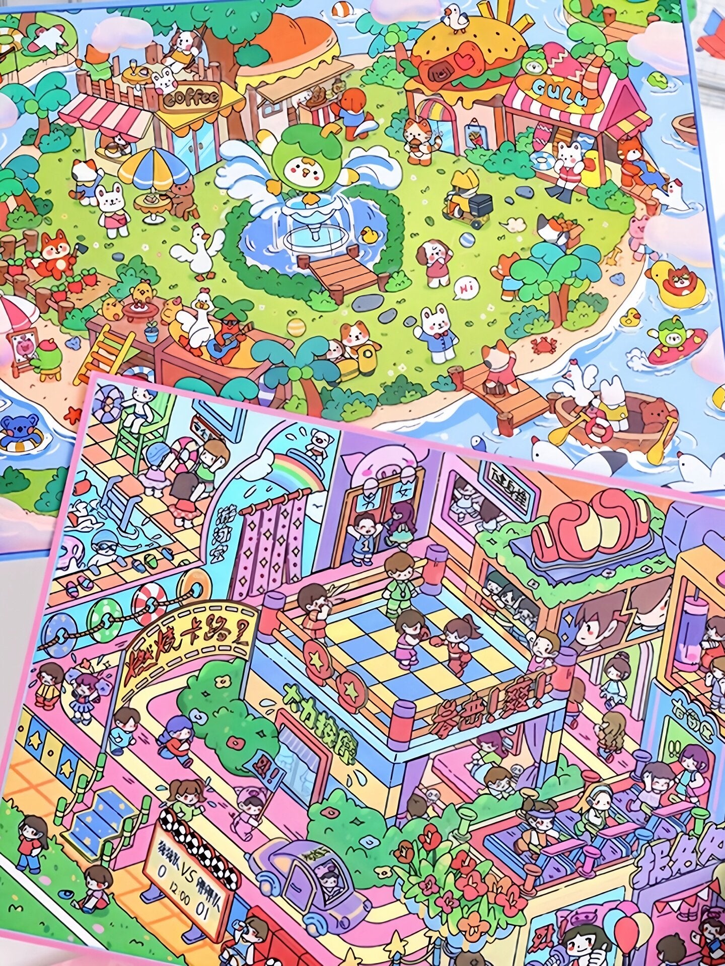 YiLan DIY 3D Scene Stickers 38.0 Cute 3D stereo miniature scene oversized version #221
