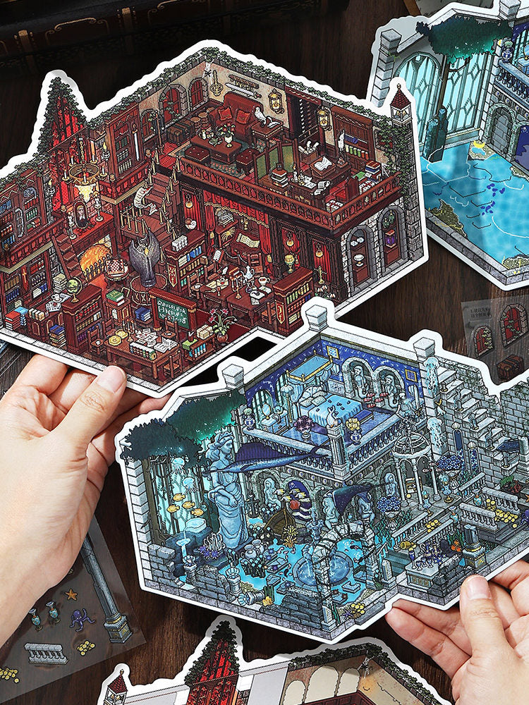 Infeelme's 23rd play of DIY 3D Scene Stickers in open today, Large My Cabin 23.0 scene Pixel Wind Sticker#127