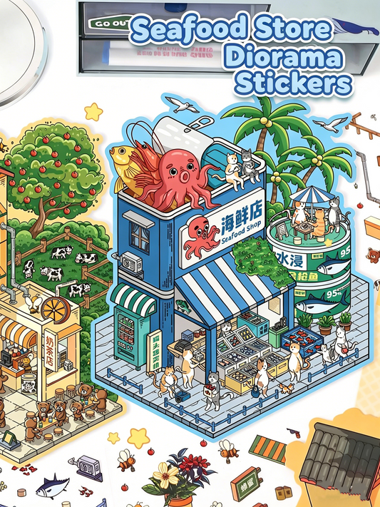 YiLan DIY 3D Scene Stickers 15.0 Oversized cute scene stickers #236