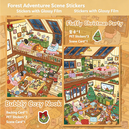 Senyou DIY 3D Scenes Stickers Large Version 30.0 Cute & Warm Loft Apartment Scene Stickers #302