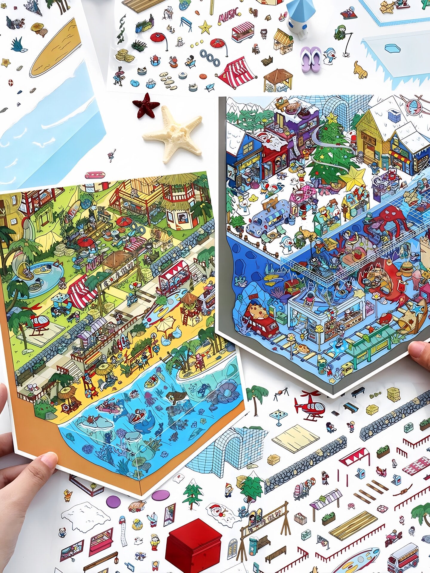 Infeelme's 26th play of DIY 3D Scene Stickers  in open today,My Cabin Scene Miniature Landscape Stickers Large#114