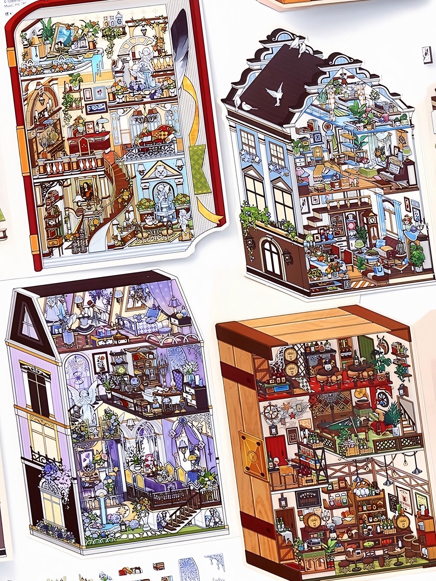 Infeelme's 19th play of DIY 3D Scene Stickers in open today, My Cabin Scene Miniature Landscaping Sticker Large#153