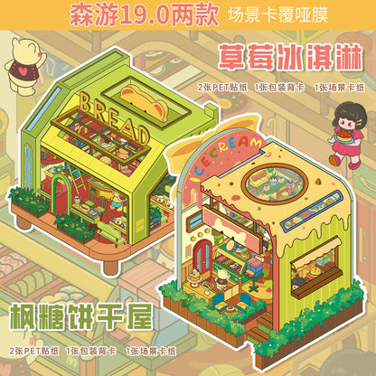 Senyou DIY 3D Scenes Stickers Large Version 19.0 Dessert House Flip Series #267