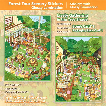 Senyou DIY 3D Scenes Stickers Large version 37.0 garden party series #266