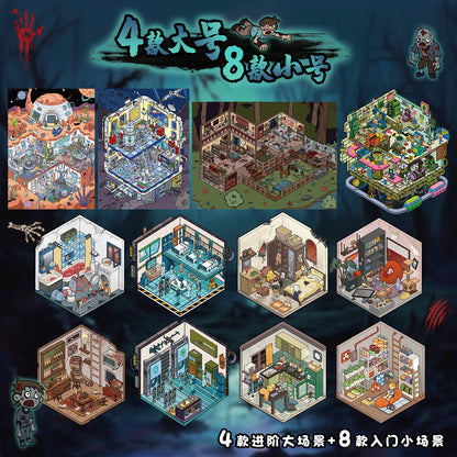 YiLan DIY 3D Scene Stickers Apocalypse Series: Mild Horror Miniature Scene Collection Book – Large Size #322