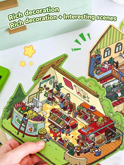 YiLan DIY 3D Scene Stickers 12.0 Cute Large Supermarket #227