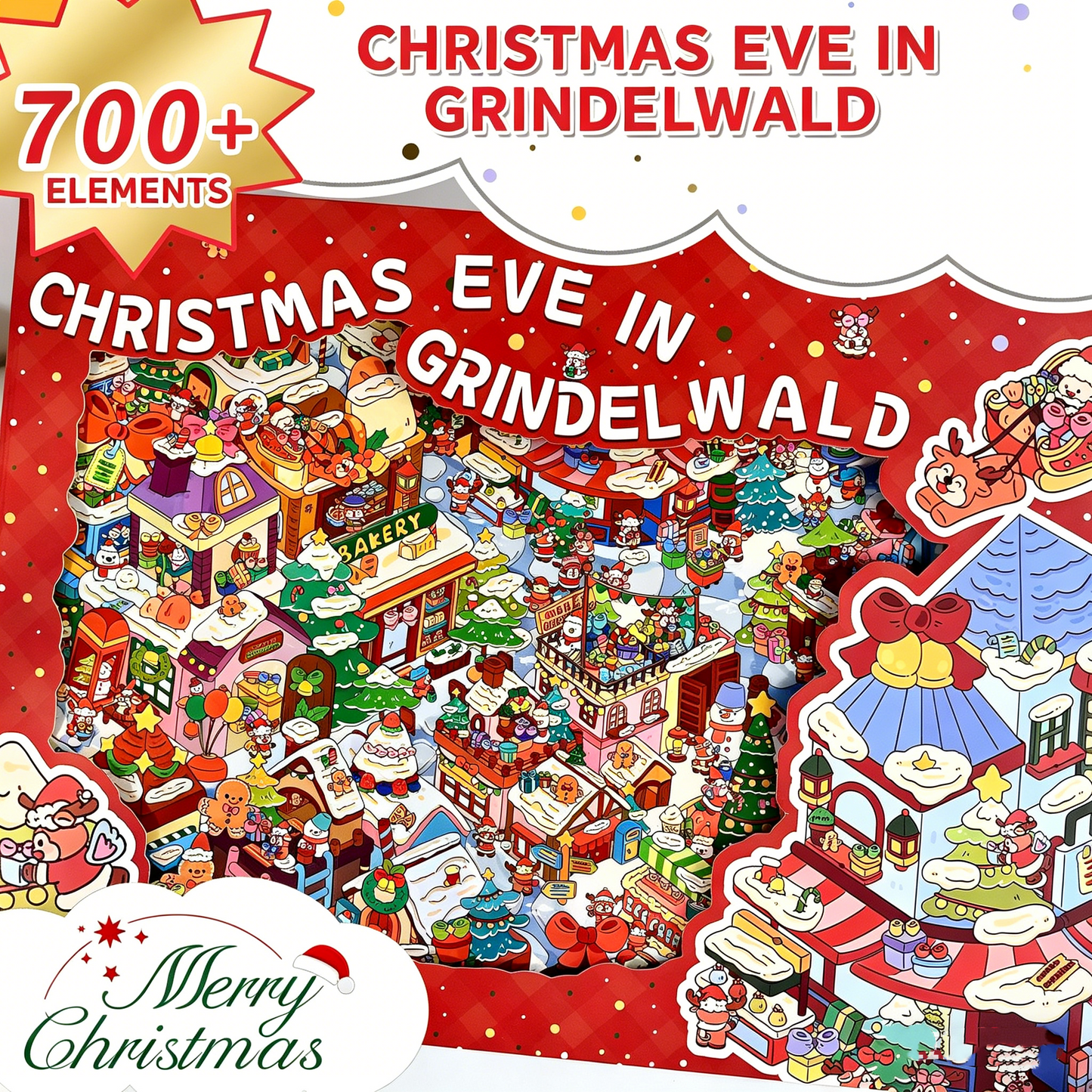 Senyou DIY 3D Scenes Stickers Extra Large Version 2.0 Christmas Series 700+ Element Scene Stickers #305